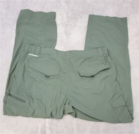 Columbia Convertible Cargo Pants Green Omni Shade Su Gem