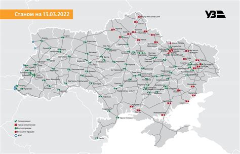 Ukrainian Railways posted a map of functioning... - Maps on the Web