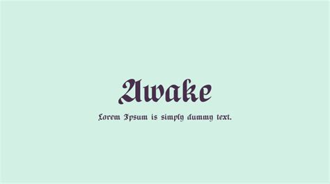 Awake Font Download Free For Desktop And Webfont