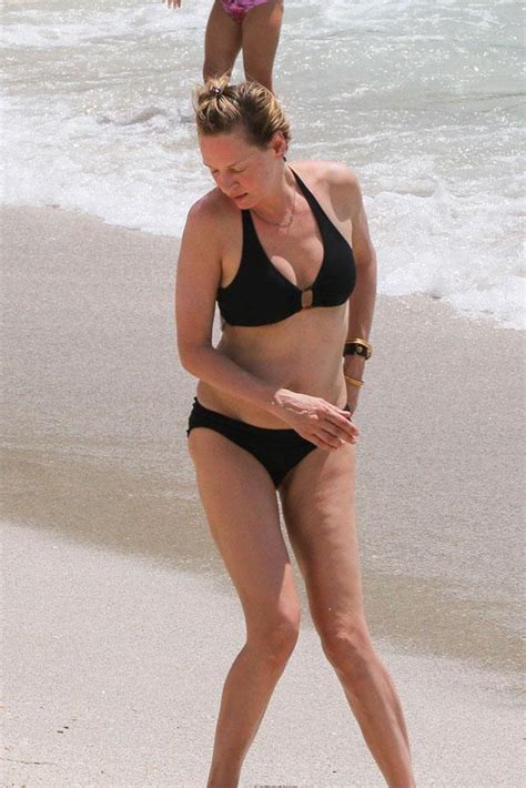 Uma Thurman In Black Bikini At The Beach In St Barth Gotceleb Hot Sex