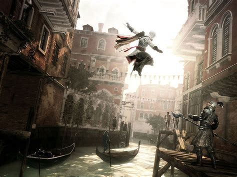 Assassin Creed 2 Air Assaassination Ezio High Jump Hd Wallpaper Peakpx