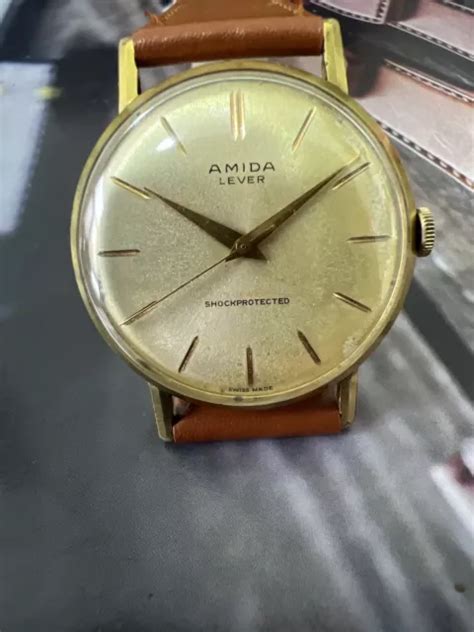 Vintage Amida Mechanical Men Wristwatch Swiss Made Picclick Uk