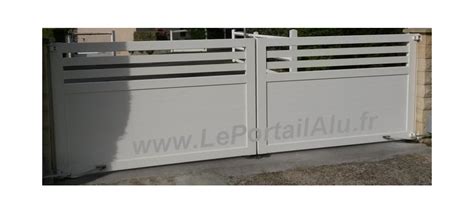 Portail De Cl Ture Battant Alu Ajour Barreaudage Horizontal