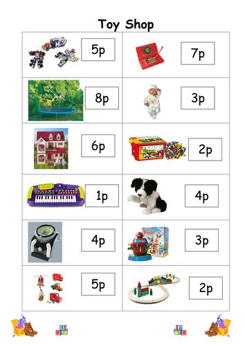 Money - Toy shop card | Teaching Resources