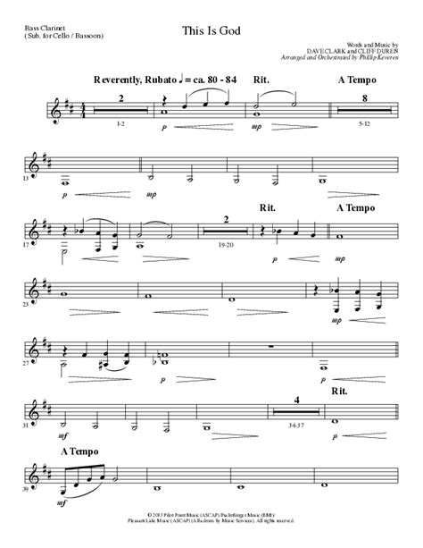 This Is God Choral Anthem Satb Bass Clarinetsheet Music Pdf Lillenas