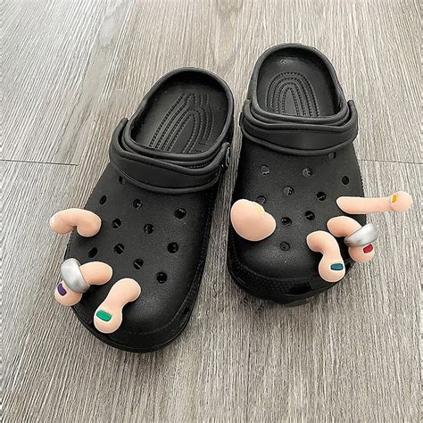 toe croc charm funny shoe charms  crocs hilarious etsy  zealand