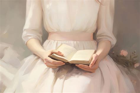 Women reading book publication painting | Premium Photo Illustration ...