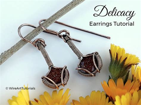 Delicacy Earrings Wire Wrapping Tutorial Wire Wrap Tutorial