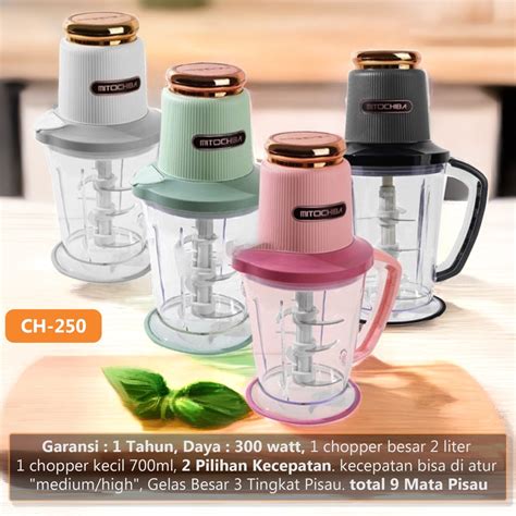 Jual MITO Mitochiba CH 250 Magic Food Chopper Processor 2 Liter 0 7