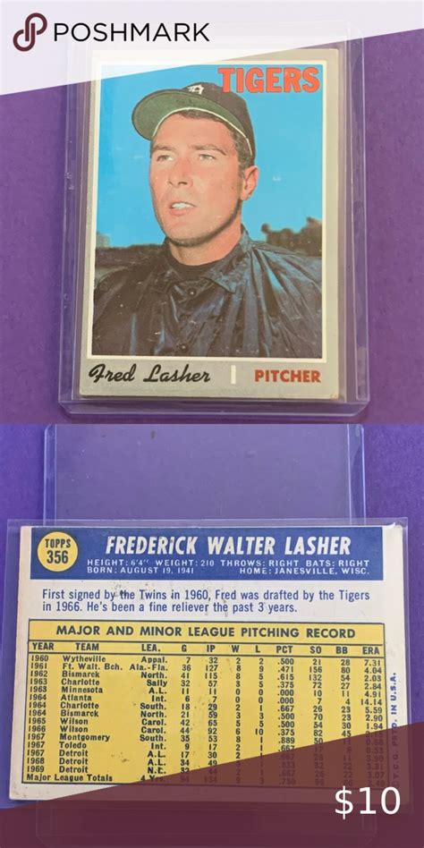 Fred Lasher Topps Baseball Trading Card Baseball Trading