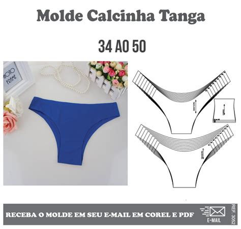 Molde Modelagem Calcinha Tanga REF 3052 Elo7