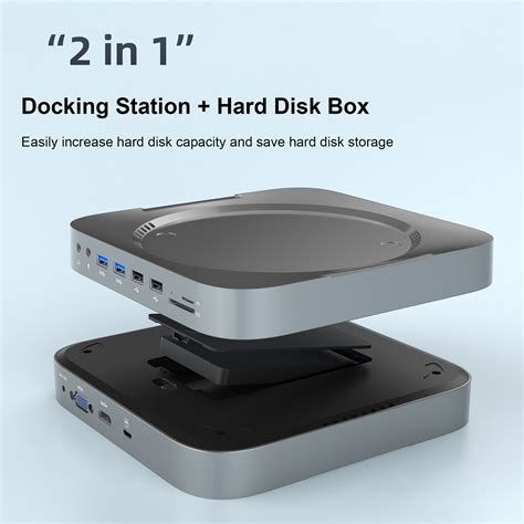 Rocketek Usb Hub For Mac Mini In Docking Station And Hard Disk