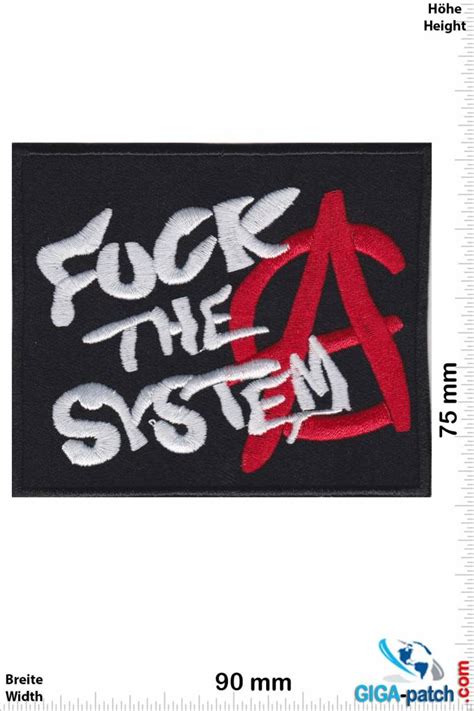 Anarchy Fuck the System Anarchy Aufnäher Shop Patch Shop größter weltweit Patch