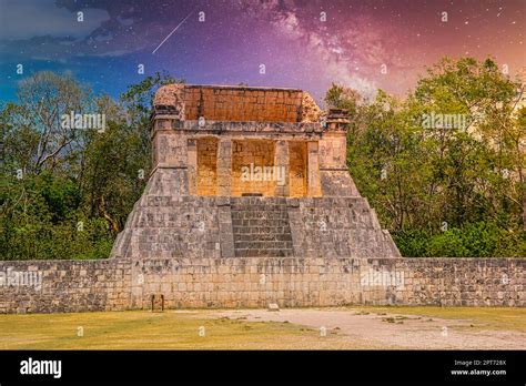 Temple Of The Bearded Man At The End Of Great Ball Court For Playing