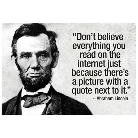 Abraham Lincoln Internet Quote Poster | drunkMall