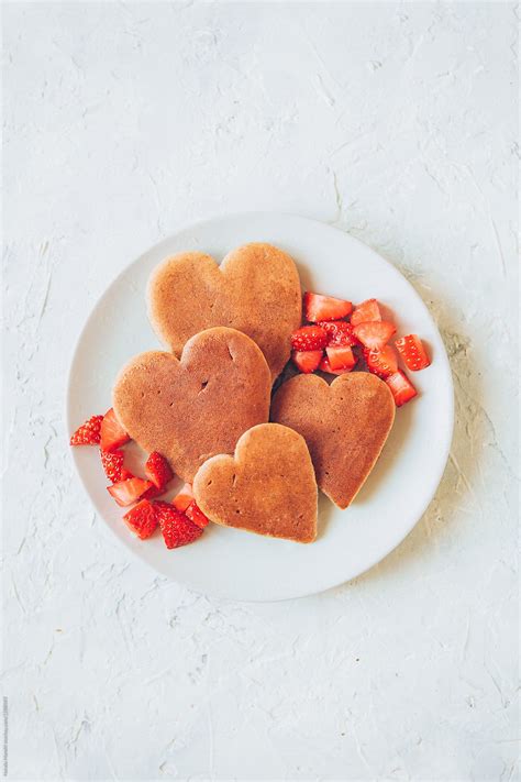 Heart Shaped Pancakes By Stocksy Contributor Nataša Mandić Stocksy