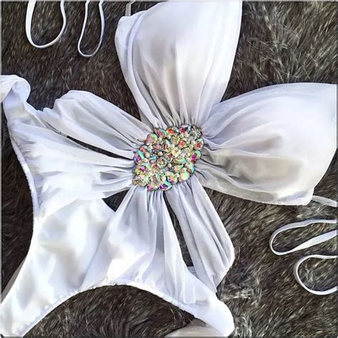Crystal Diamond Swimsuits Handmade Inlaid Pearl Bikini Women New Summer Beach Brazil