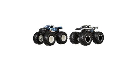 Set Mattel Masini Hot Wheels Monster Trucks Police Vs Hooligan Okazii Ro
