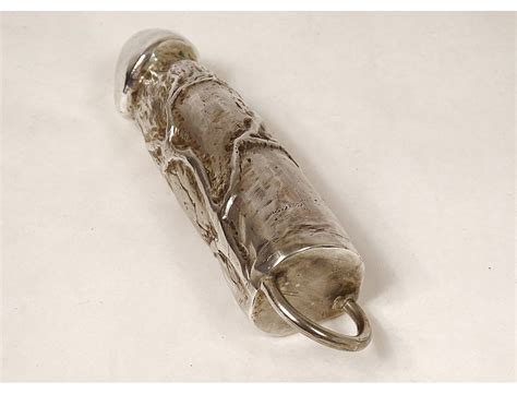 19th Century Erotic Erotic Silver Bronze Dildo Sculpture
