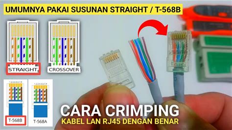 tutorial  crimping kabel utp lan rj youtube