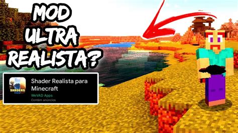 TESTANDO MOD PARA DEIXAR MINECRAFT PE ULTRA REALISTA ME SURPREENDI