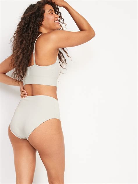 High Waisted Ribbed Bikini Swim Bottoms For Women Old Navy