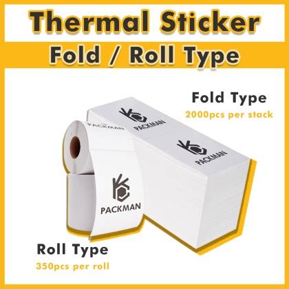 1 BOX Thermal Sticker Label Sticker FOLD ROLL 100mm 150mm