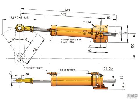 Cilindro Vetus Mtc175 Timonerie Idrauliche Vetus Per Entrobordo