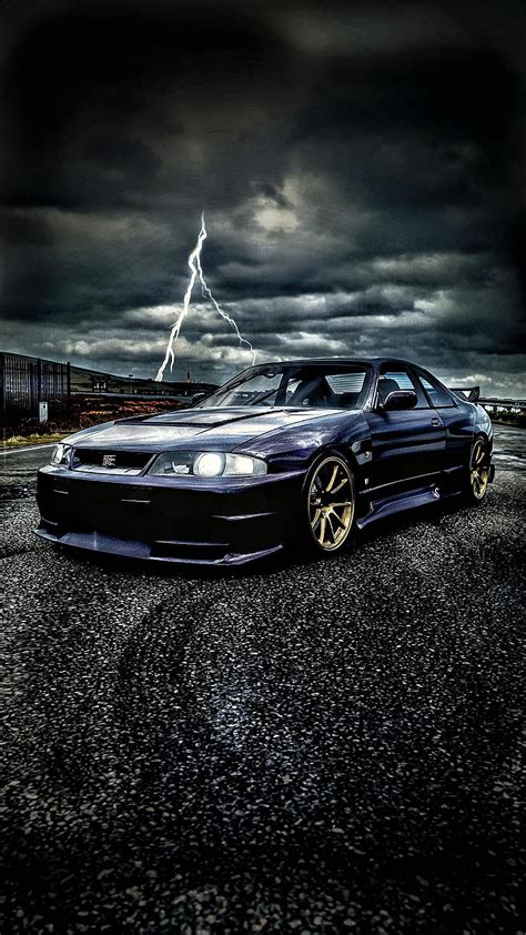 Nissan Skyline R33 GTR In Midnight Purple Forza HD Phone Wallpaper