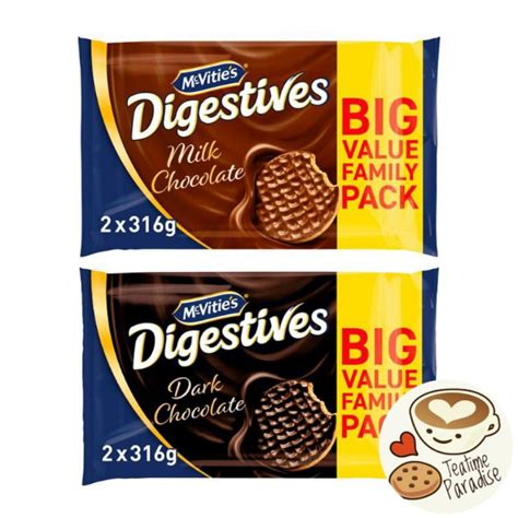 Mcvitie S Digestive Biscuits Twin Pack 2 X 316g Milk Chocolate Dark Chocolate Shopee Malaysia