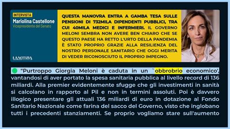 Sanit Il Governo Entra A Gamba Tesa Intervista A Mariolina