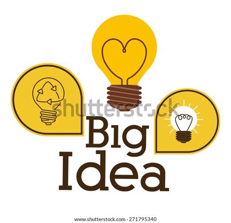 Big Idea Design Over White Background Stock Vector Royalty Free