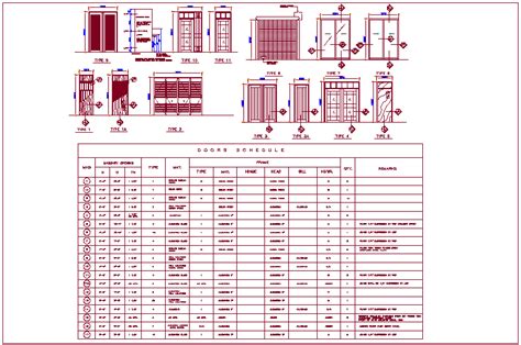 Door Schedule Template