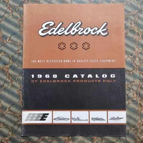 ORIGINAL VINTAGE EDELBROCK Water DECAL Hot Rod DRAG RACING Gasser Old Auto Speed