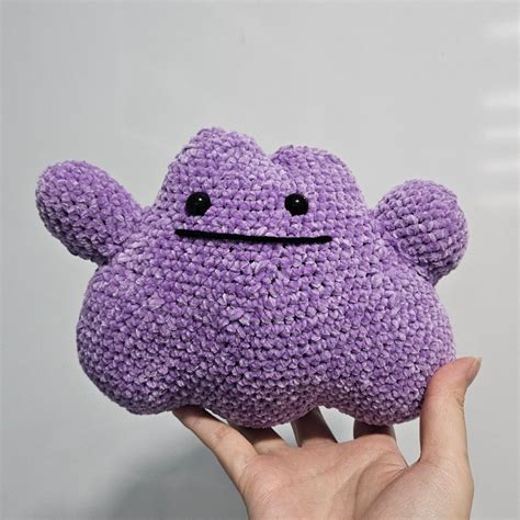 Crochet Pokemon Ditto Plushie Hobbies Toys Stationery Craft