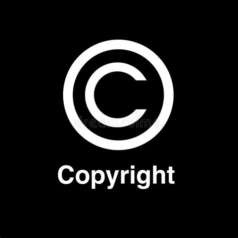 copyright symbol  flat style stock illustration illustration