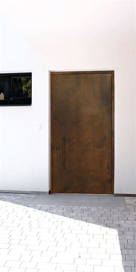 Puerta Pivotante Acero Corten Puerta Pivotante Entrance Door Design