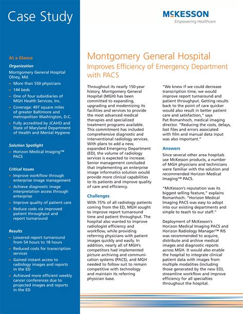 Montgomery General Hospital Achieves Success | PDF | Free Download