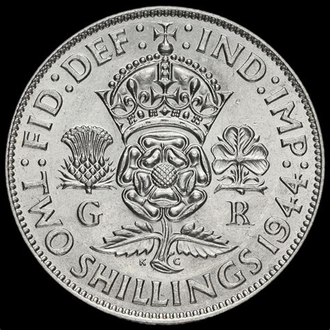 George Vi Silver Two Shilling Coin Florin A Ef