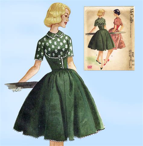 Mccalls 5147 1950s Mother Daughter Dress Sz 32 Bust Vintage Sewing Pa