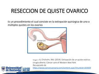 Reseccion de quiste ovárico PPT