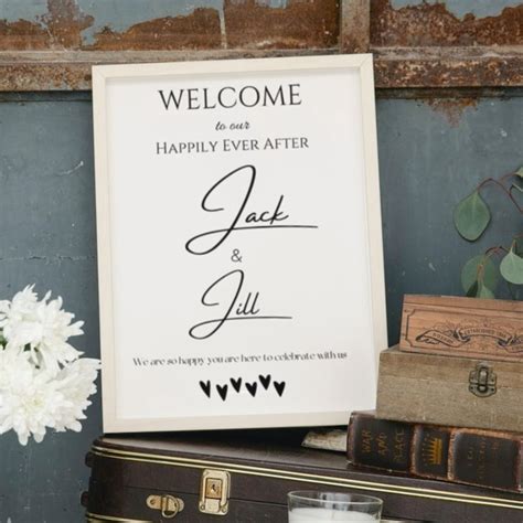 Minimalist Wedding Welcome Sign Template Modern Wedding Etsy