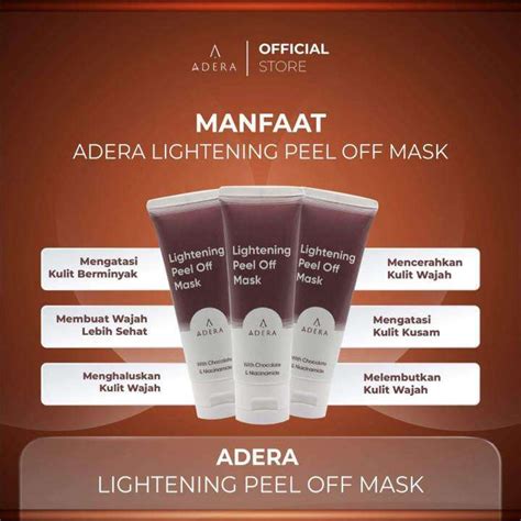 Adera Lightening Peel Off Mask With Chocolate Niacinamide Lazada