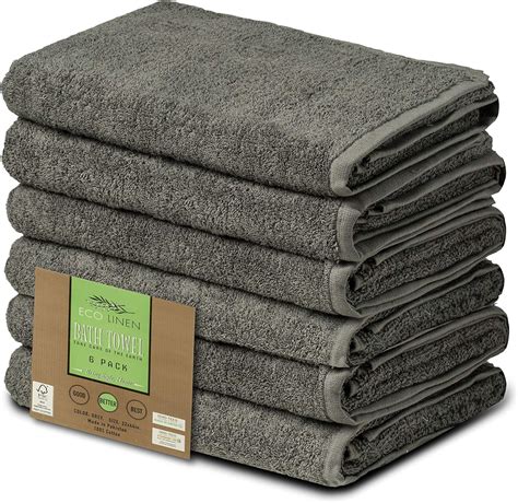 Amazon Eco Linen Soft Lightweight Value Organic Bath Towels