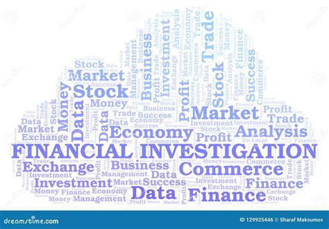 Financial Investigation Word Cloud Stock Illustration Illustration