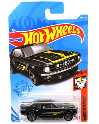 Minicar 1 64 67 FORD MUSTANG COUPE Black X Yellow Hot Wheels MUSCLE MANIA GTC15 M7C5 Toy