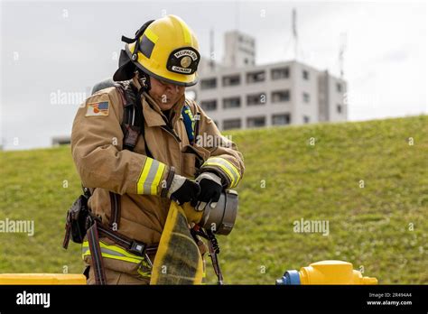 Naoki Yamashiro A Firefighter With Camp Kinser Fire Station Marine