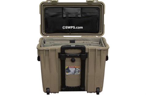 Pelican 1440 Case With Padded Office Divider Set Lid Organizer TAN