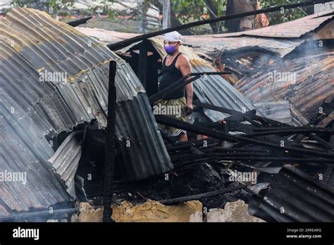 Quezon City Feb A Man Searches For Belongings