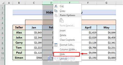 How To Hide Columns In Excel With Minus Or Plus Sign 2 Methods